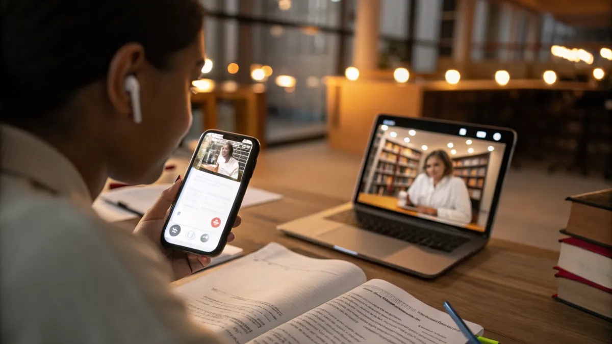 Comparativo entre apps de IA e professor de inglês