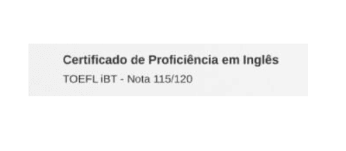 nivel de ingles no curriculum